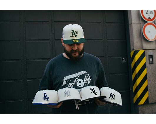 Kšiltovka New Era 59FIFTY MLB Oakland Athletics Retro - Cream White