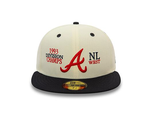 Kšiltovka New Era 59FIFTY MLB 93 Division Atlanta Braves - Off White