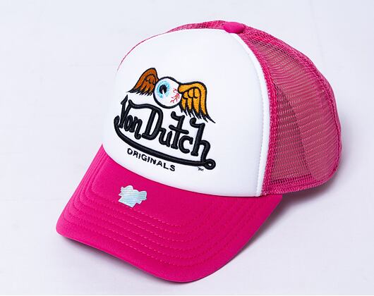 Kšiltovka Von Dutch Trucker Baker - Foam - White/Pink