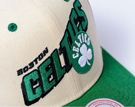 Kšiltovka NBA Retro Type Pro Snapback Boston Celtics Off White