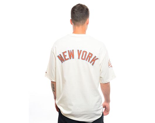 Triko New Era MLB World Series Back Print Oversized Tee New York Yankees - Off White / Terracotta