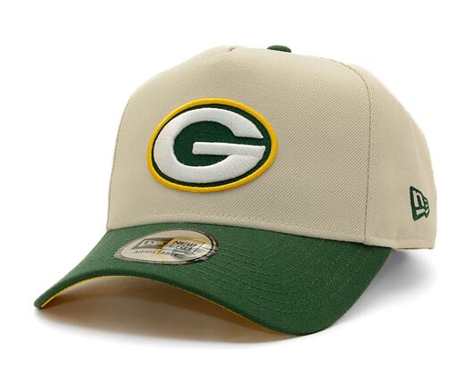 Kšiltovka New Era - 9FORTY A-Frame Cream Patch - Green Bay Packers - Stone / Dark Green