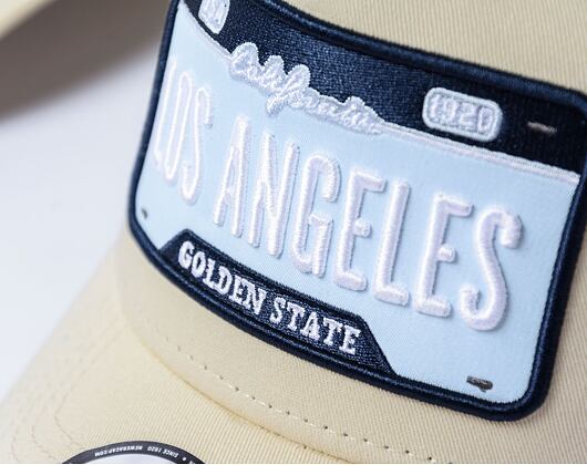 Kšiltovka New Era - 9FORTY Trucker Location Plate - Los Angeles - Off White