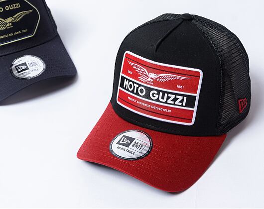 Kšiltovka New Era - 9FORTY Trucker Graphic Patch - Moto Guzzi - Scarlet