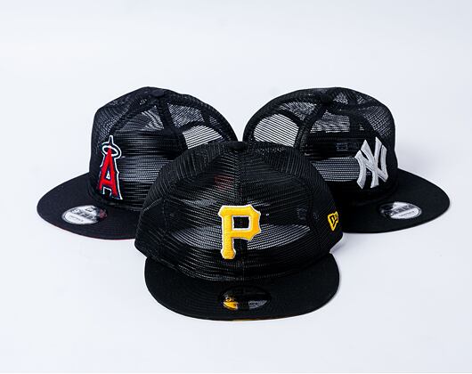 Kšiltovka New Era - 9FIFTY Embroidered Mesh - Pittsburgh Pirates - Black