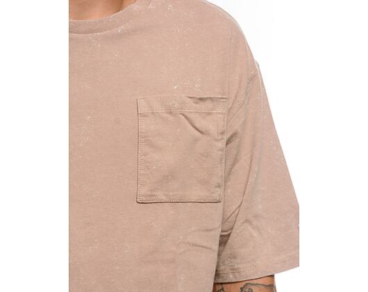 Triko New Era - Wash Oversized Tee - Beige / Black