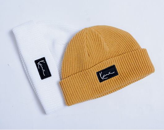 Kulich Karl Kani Woven Signature Essential Fisherman Beanie sand