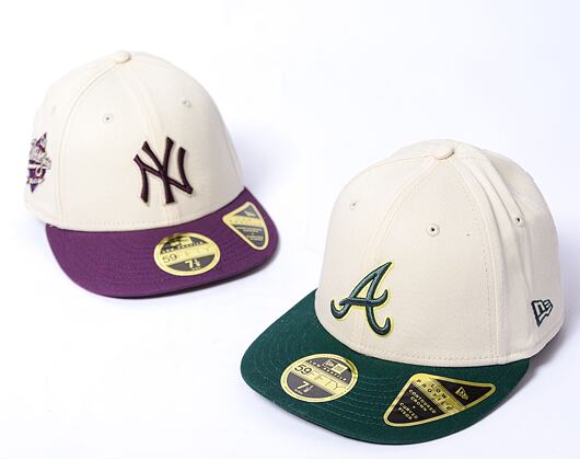 Kšiltovka New Era - 59FIFTY Low Profile "Late Fall Vibes" - NY Yankees - Cream / Purple