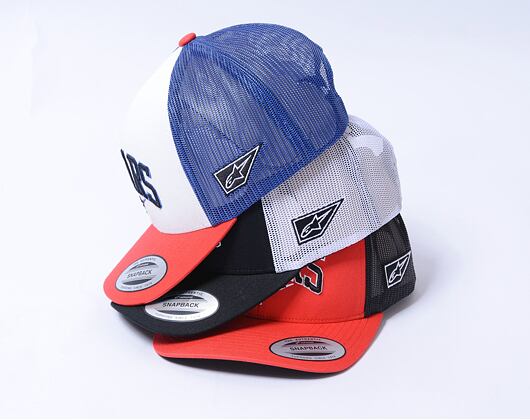 Kšiltovka Alpinestars - Dunker Trucker - White/Red/Blue