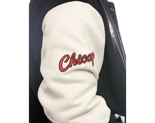 Bunda Mitchell & Ness - Team History Varsity Jacket Vintage Logo - Chicago Bulls - Black