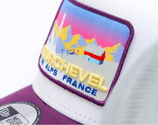 Kšiltovka New Era - 9FORTY A-Frame Trucker Ski Patch - Purple / White