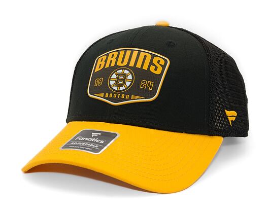 Kšiltovka Fanatics - Boston Bruins - A/CAP Structured Adjustable Meshback - Black/Yellow Gold