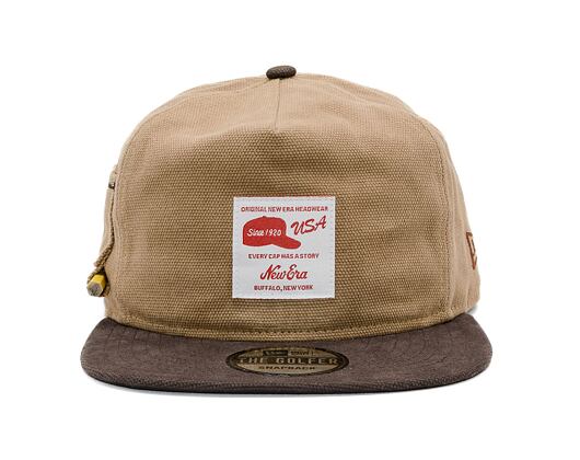 Kšiltovka New Era - Image Drop - Work Cap GOLFER - Tan Brown / Walnut