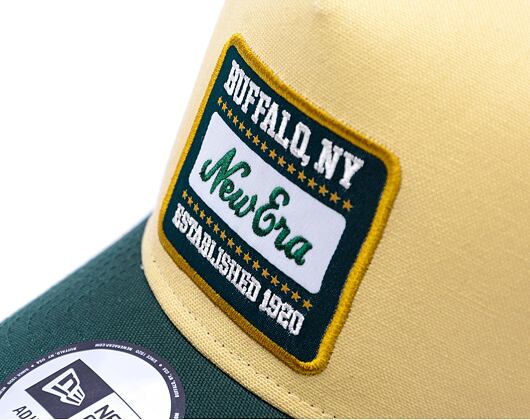 Kšiltovka New Era - Patch Canvas 9FORTY Trucker - Vegas Gold / Dark Green