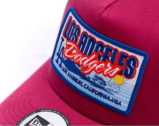 Kšiltovka New Era - MLB Patch 9FORTY Trucker - LA Dodgers - Burgundy