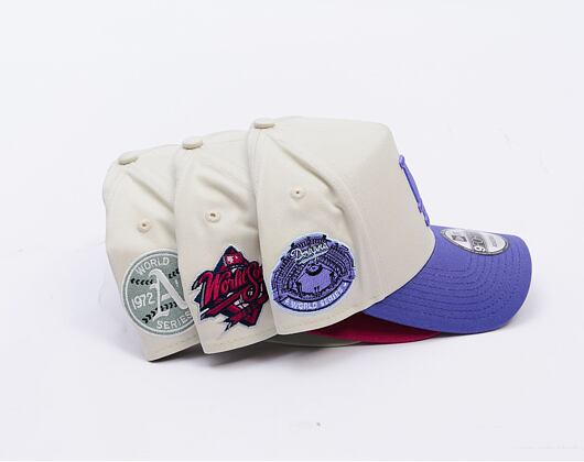 Kšiltovka New Era - MLB Cream & Patch 9FORTY A-Frame - NY Yankees - Cream / Burgundy