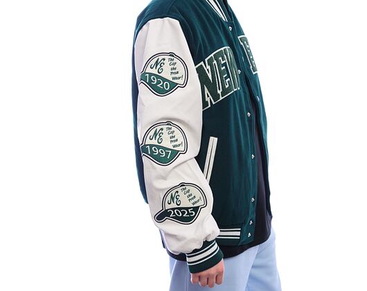 Bunda New Era - Varsity Patch Jacket - Dark Green