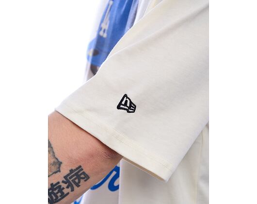 Triko New Era - MLB Script Graphic Tee - LA Dodgers - Off White