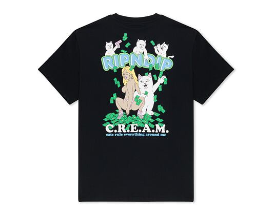 Triko Rip N Dip - Club Cream Tee - Black