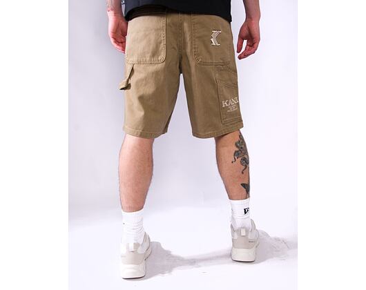 Kraťasy Karl Kani - Og Washed Carpenter Shorts - dark sand