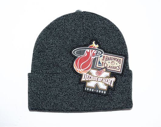 Mitchell & Ness XL LOGO PATCH KNIT HWC Miami Heat Black Winter Beanie