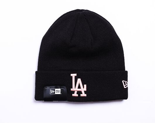 New Era MLB League Essential Cuff Beanie Los Angeles Dodgers Black / Blush Pink