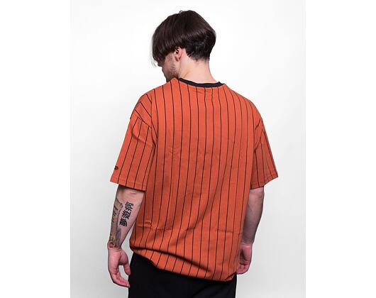 New Era Pinstripe Oversized Tee Redwood / Black T-Shirt