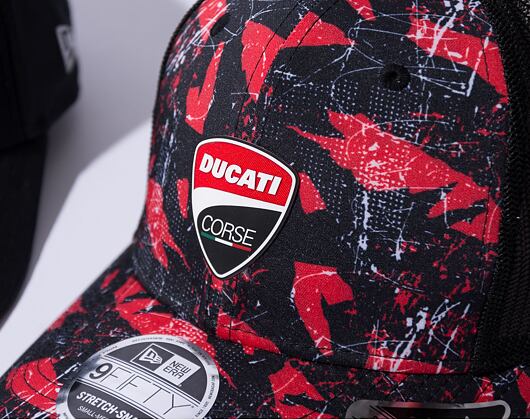 New Era 9FIFTY Stretch-Snap Ducati Corse All Over Print Ducati Black / Scarlet Cap