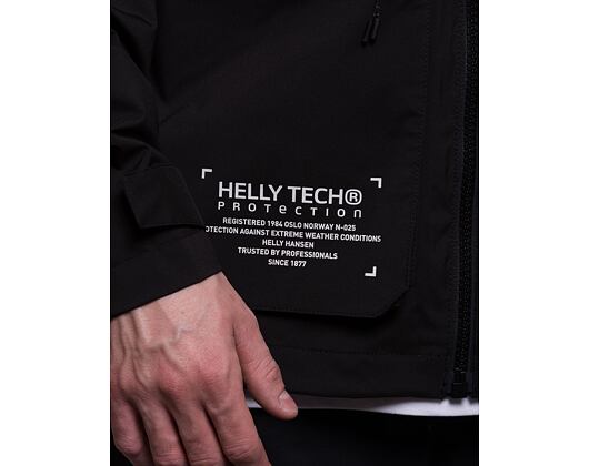 Lehká Bunda Helly Hansen MOVE HOODED RAIN JACKET 990 BLACK