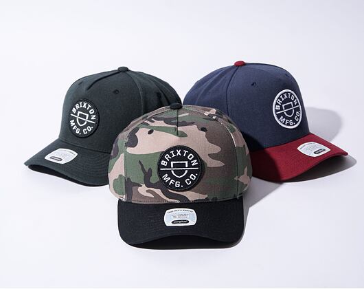 Kšiltovka Brixton Crest C MP Snapback Camo / Surplus / Black