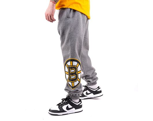 Tepláky Mitchell & Ness NHL M&N CITY COLLECTION FLEECE PANT BRUINS Grey Heather