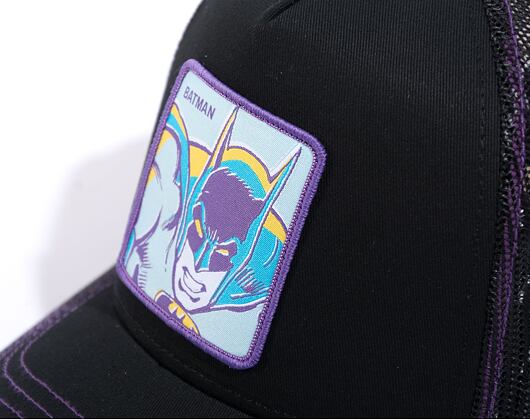 Kšiltovka Capslab Batman - Retro Batman Trucker Black / Purple