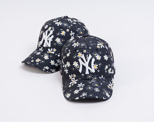 Dětská Kšiltovka New Era 9FORTY Kids MLB All Over Print Daisy New York Yankees Black / White