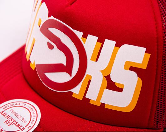 Kšiltovka Mitchell & Ness NBA Billboard Trucker Snapback Hwc Atlanta Hawks Red