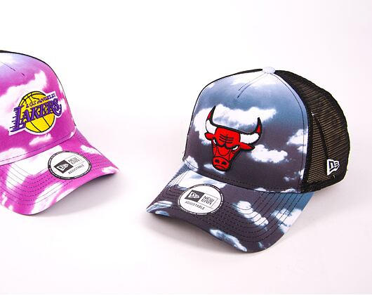 Kšiltovka New Era 9FORTY A-Frame Trucker NBA Cloud All Over Print Trucker Chicago Bulls Dark Grey / 