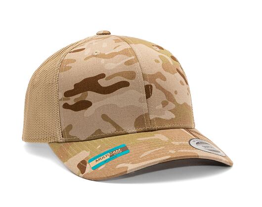 Kšiltovka Yupoong Retro Trucker Multicam® Multicam Arid / Tan