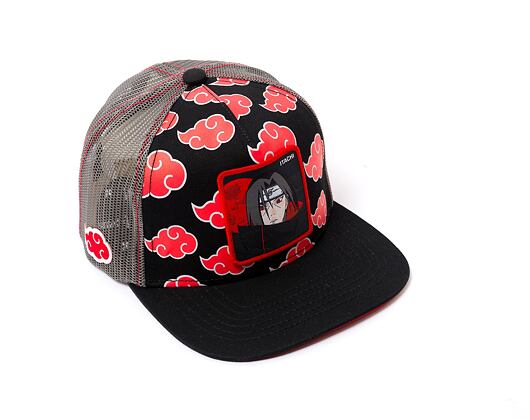 Kšiltovka Capslab Naruto - Itachi Uchiha Flat Black / Red