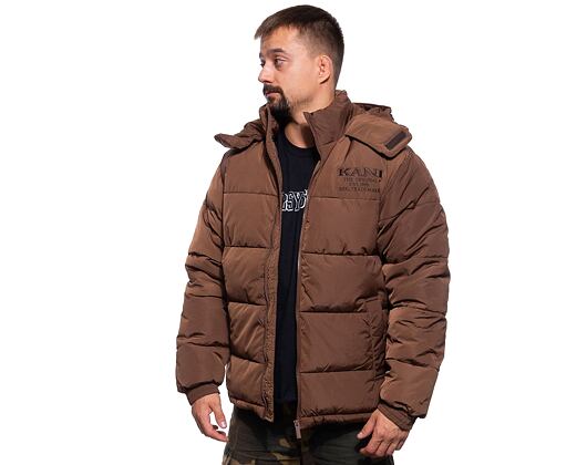 Bunda s Kapucou Karl Kani Retro Hooded Puffer Jacket brown