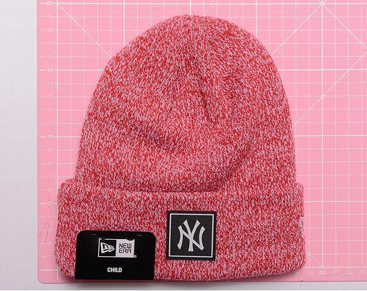 Dětský kulich New Era MLB Kids Team Cuff Beanie New York Yankees Heather Scarlet / Off White