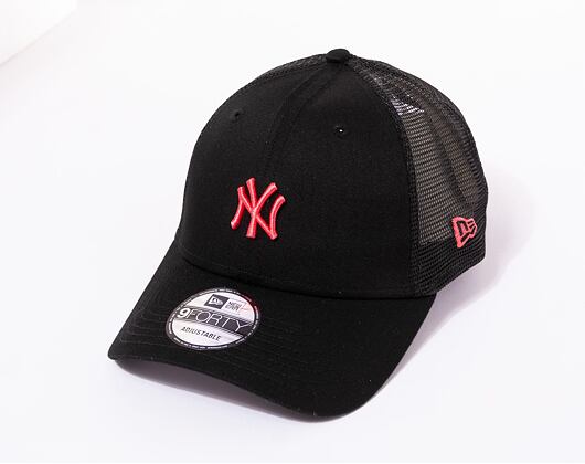 Kšiltovka New Era 9FORTY Trucker MLB Home Field New York Yankees Black / Lava Red