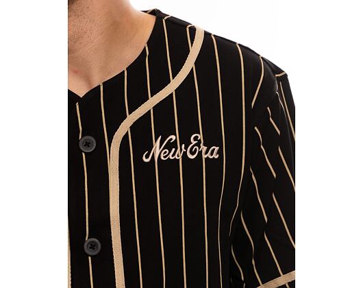 Triko New Era Pinstripe Jersey Black / Stone