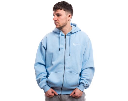 Mikina Karl Kani Chest Signature Os Full Zip Diner Hoodie light blue