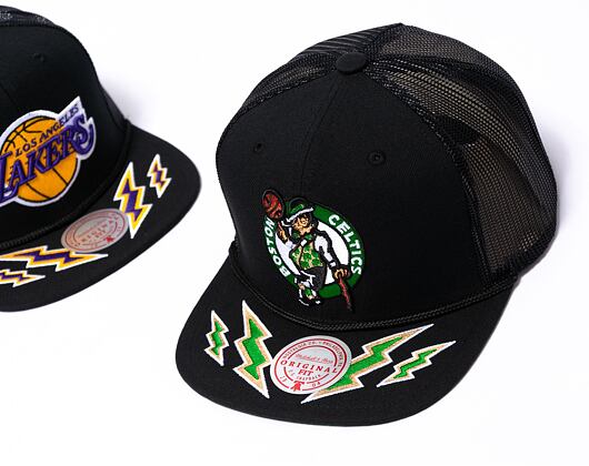 Kšiltovka Mitchell & Ness Recharge Trucker Boston Celtics Black