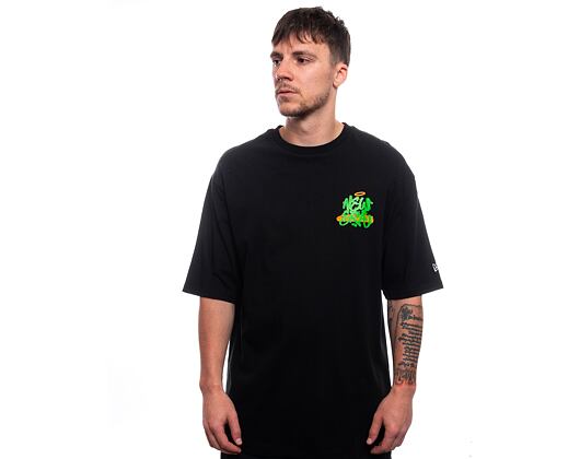 Triko New Era Spray Graphic Oversized Tee - Black / Sour Green