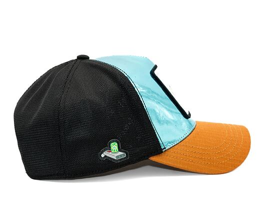 Kšiltovka Capslab Rick & Morty Trucker - Rick - Turquoise / Black / Brown