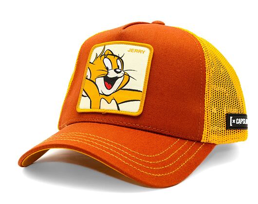 Kšiltovka Capslab Tom and Jerry Trucker - Victorious Jerry - Brown