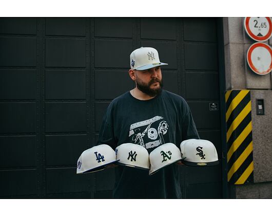 Kšiltovka New Era 59FIFTY MLB New York Yankees Retro - Cream White / Graphite