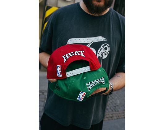 Kšiltovka New Era 9FIFTY NBA Rear Logo Miami Heat - Red