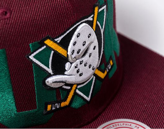 Kšiltovka Mitchell & Ness Full Frontal Snapback Vntg NHL Anaheim Ducks PLUM