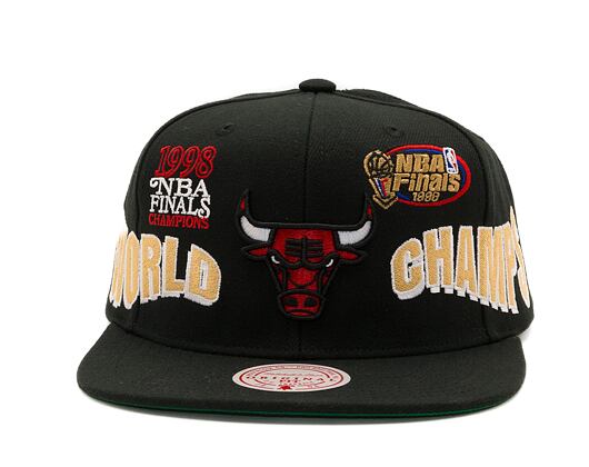 Kšiltovka Mitchell & Ness World Champs Snapback NBA Chicago Bulls Black